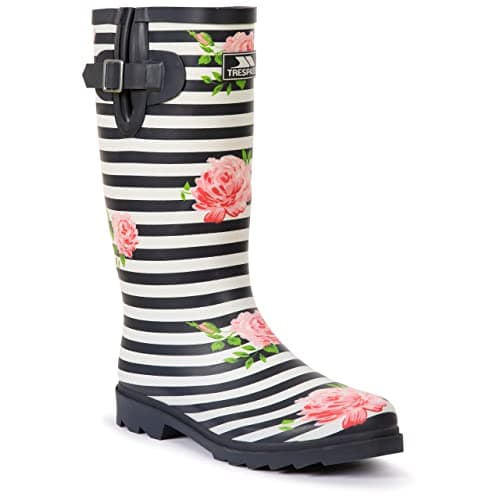 Image of Trespass Womens Wellington Boots Elena - Women's Outdoor Welly Boots, Water Resistant Rubber Wellie Boots, Ladies Printed Boots for Rain Wet Weather