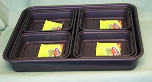 Image of Tamers Whitefurze 7 piece black gravel tray set 1 Large 2 Medium 4 Small Gravel Trays