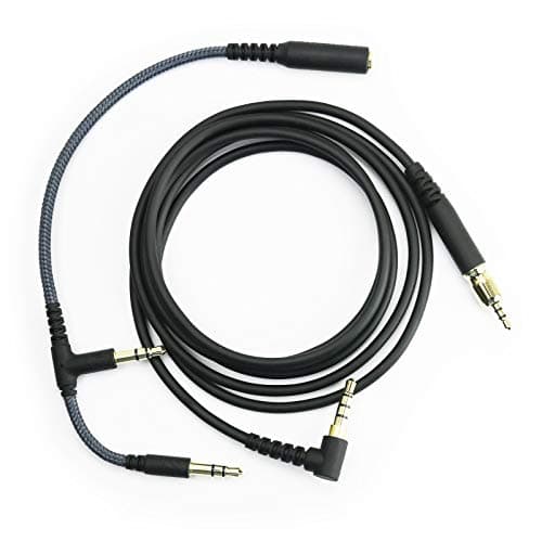 Image of Replacement Audio Cable Compatible with Sennheiser Game ONE, Game Zero, PC 373D, GSP 350, GSP 500, GSP 600 Gaming Headsets (1.3m/4.3ft)
