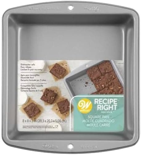 Image of Wilton Square Cake Tin, Recipe Right, Non Stick, 20.3cm (8in)