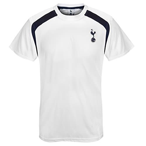 Image of Tottenham Hotspur FC Official Gift Mens Poly T-Shirt White Small