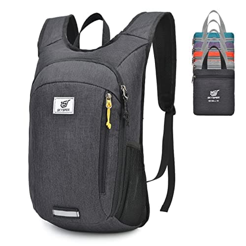 Image of SKYSPER Small Daypack 15L Hiking Backpack Packable Lightweight Travel Compact Foldable Rucksack for Women Men(Black)