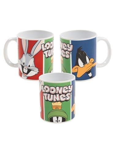 Image of United Labels Looney Tunes Mug - Bugs Bunny, Duffy Duck, Marvin Coffee Mug Ceramic Coffee Mug 320 ml