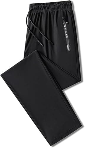 Image of Coolmance StretchActive Unisex Ultra Stretch Quick Drying Pants - Fast Dry, High Stretch (UK, Alpha, XL, Regular, Black Straight)