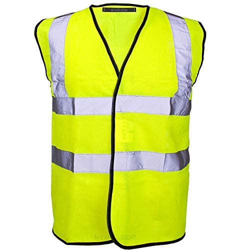 Image of MyShoeStore® Hi Vis Vest Yellow & Orange Small to 6XL 2 Band & Brace (XL, Yellow)