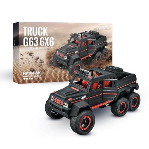 Image of Piececool 3D Puzzle Metal Truck G63, Classic Transportation Craft Model Kits for Adults to Build, 3D Puzzles Adult Teens for 304 Stainless Steel, Ideal as Gifts, Home Decoration, Collection, 384 Piece