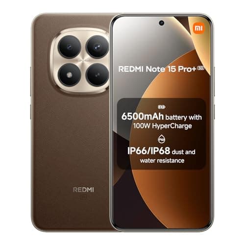 Image of XIAOMI Redmi Note 15 Pro+ 5G, Smartphone 8+256 GB, Massive 6500mAh Battery, IP66/IP68, New 200MP Camera, 6.83" AMOLED Display, Mocha Brown, Warranty 2 years, Charger Not Included