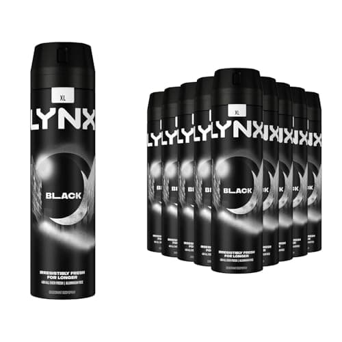 Image of Lynx XL Black 48Hrs High Definition Frozen Pear & Cedarwood Scent Deodourant Bodyspray - 12 X 200ml