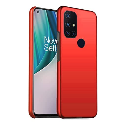 Image of OnePlus Nord N10 5G Case Ultra Slim Thin Armour Hard Case Matte Rubberized Cover For OnePlus Nord N10 5G (Red)