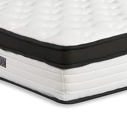 Image of Memory Foam Pillow Top, Happy Beds SleepSoul Cloud 800 Pocket Spring Medium Tension Mattress with Classic Filling - 5ft UK King (150 x 200 cm)