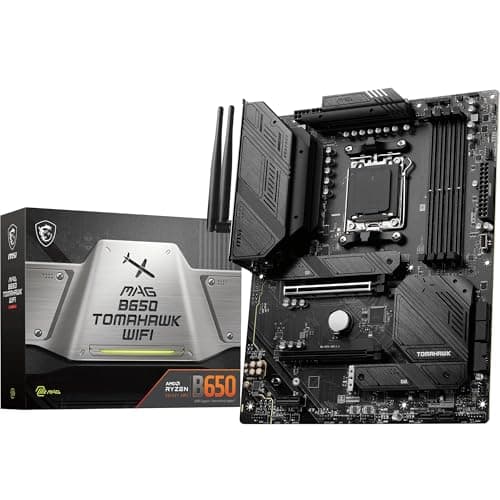 Image of MSI MAG B650 TOMAHAWK WIFI Motherboard, ATX - Supports AMD Ryzen 9000 Series Processors, AM5-14 Duet Rail 80A VRM, DDR5 Memory Boost 6400+MHz/OC, 2 x PCIe 4.0 x16, 3 x M.2 Gen4, Wi-Fi 6E