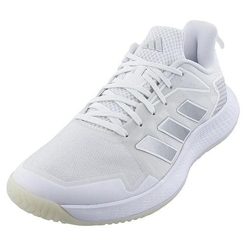 Image of adidas Women's Defiant Speed Tennis Shoe, White/Silver Metallic/Grey One, 9.5 UK