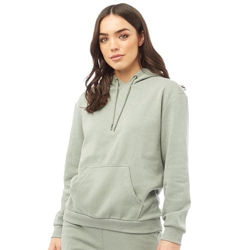 Image of BRAVE SOUL Womens Hoodie with Adjustable Drawstring, Kangaroo Pocket Comfortable Fit and Soft Fleece Hoodie for Women, Sage Colour, XS