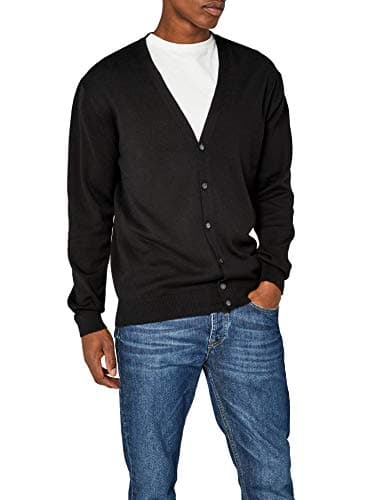 Image of Henbury Mens V Lightweight Cardigan Black X-Large