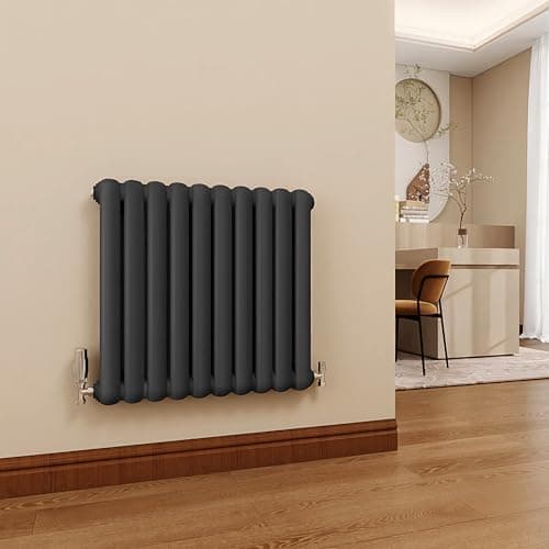 Image of SKY Bathroom 2 Column Horizontal Designer Radiator 600x624mm - Anthracite