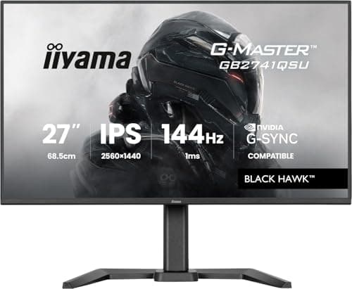 Image of iiyama G-Master GB2741QSU-B1 27 inch 144Hz QHD Gaming Display, 1ms (MPRT) IPS LCD with Adaptive Sync & G-Sync Compatible, 2560x1440, HDMI/DP, HAS