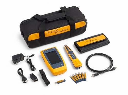 Image of Fluke Networks LinkIQ DUO Kit with IDs, Probe, Fiber Converter, UK Version