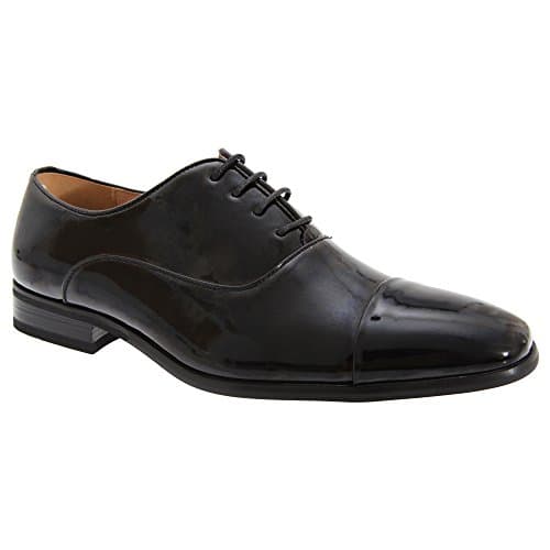 Image of Mens Formal and Executive Goor Shoes - Black Patent PU, Mens UK 8 / EU 42