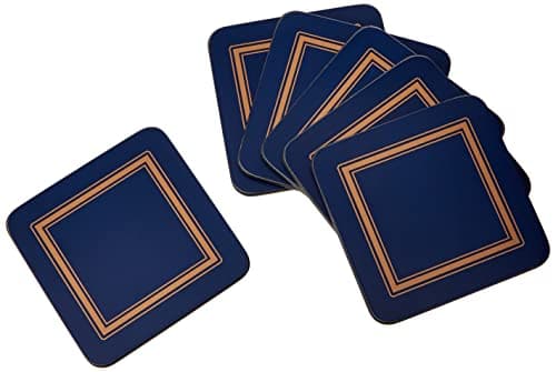 Image of Pimpernel Classic Midnight Coasters, Set of 6,Multi Coloured,10.5 x 10.5