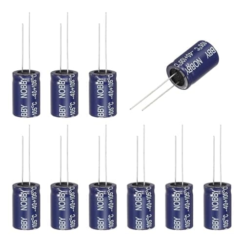 Image of sourcing map 10 Pcs 4.7uF 100V Non-Polarized Electrolytic Capacitor, 13x21mm Non-Polar Upgrade Capacitors for Audio Tweeter Speaker Crossover Frequency Divider Amplifier, Blue