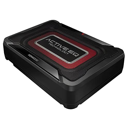 Image of Kenwood KSC-PSW7EQ Active Compact Subwoofer with Active EQ (160 Watt Output Power, Class-D Amplifier, Aluminium Housing, Cable Remote Control)