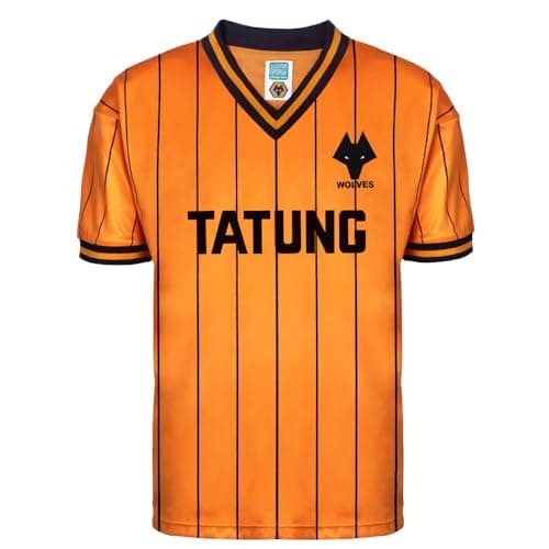 Image of Score Draw Wolverhampton Wanderers 1982 Shirt Gold Large Polyester