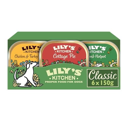 Image of Lily's Kitchen Natural Adult Dog Food Wet Trays - Classic Dinners Multipack - Chicken, Lamb & Beef - Complete Meal Recipes (6 Trays x 150g)