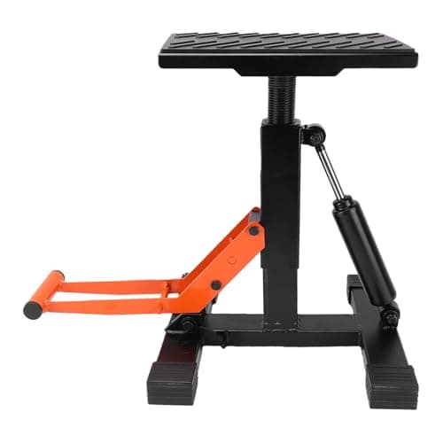 Image of Rosvola Dirt Bike Stand, 440 Lbs Capacity Heavy Duty Hydraulic Motorcycle Lift Jack Adjustable Height Hoist Table with Non Slip Pads, for Mini Bike Repair, Maintenance & Accessories