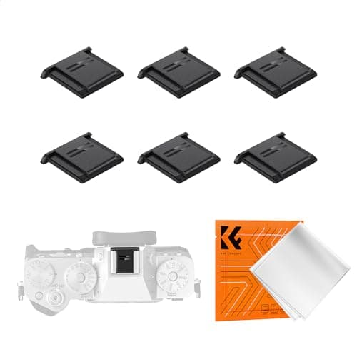 Image of K&F Concept 6 PCS Hot Shoe Cover Standard Hot Shoe Protector Cap with Cleaning Cloth