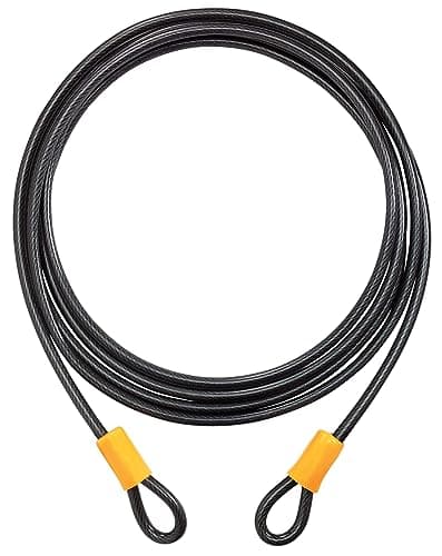 Image of OnGuard Akita Cable Bike Lock, High Security & Reliable, Bicycle Lock With Rubber Coated Crossbar, Locks Shackle On Both Sides, Heavy Duty Steel Cycle Lock, Essential Bike Accessories