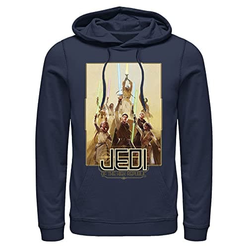 Image of STAR WARS Jedi of The High Republic Group Mens Pullover Hoodie, Navy Blue, XXL