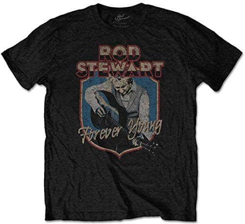 Image of Rod Stewart 'Forever Crest' T-Shirt (Small) Black