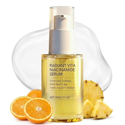 Image of Niacinamide Serum for Face with Vitamin C & Hyaluronic Acid, Brightening Dark Spot Corrector for Uneven Skin Tone & Dull Skin, Soothing Facial Moisturiser for Radiant Skin, Korean Skincare,30ml/1fl.oz