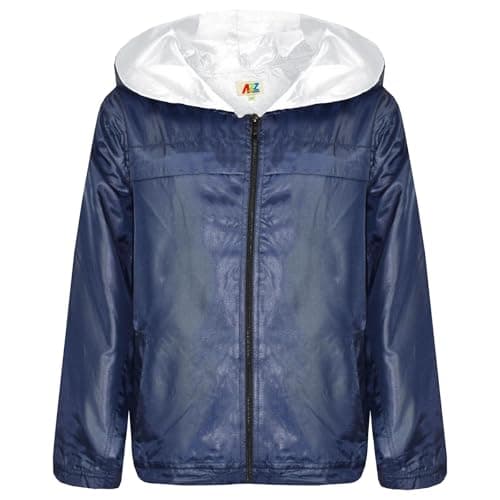 Image of A2Z 4 Kids Girls Boys Raincoats Jackets Kids Lightweight Kag Mac- Raincoat Jacket 449 Navy 11-12