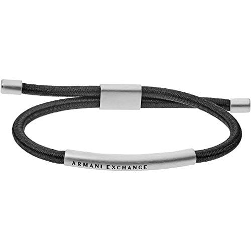 Image of Armani Exchange Men's Silver Stainless Steel ID Bracelet, AXG0041040