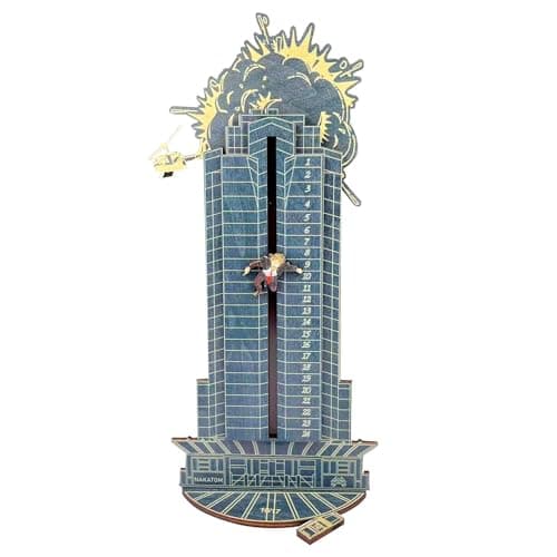 Image of Christmas Die Hard Advent Calendar,GWAWG Christmas Countdown Calendars,Christmas Hans Gruber Interactive Advent Calendar for Tabletop Decorations,Party Favors, Classroom Prizes,Xmas Gift (Blue)