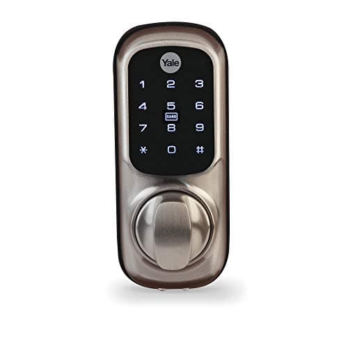 Image of Yale Keyless Connected Ready Smart Door Lock, Smart Living YD-01-CON-NOMOD-SN, Touch Keypad, Pin Code Access Lock, Thumbturn Operation, Nightlatch Satin Nickel