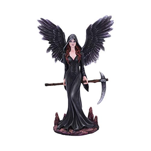 Image of Nemesis Now Take My Soul Gothic Female Reaper with Scythe Figurine, Polyresin, Black, 23.5cm