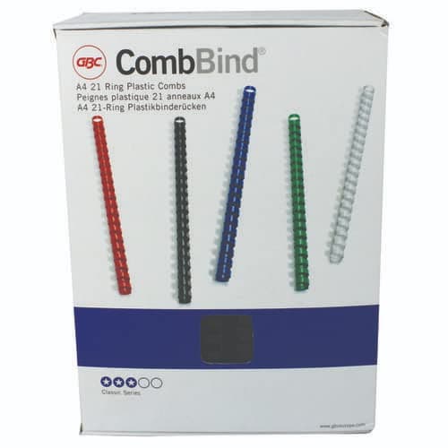 Image of GBC CombsBind A4 22mm Binding Combs Black (Pack of 100) +Finchley Pen Free