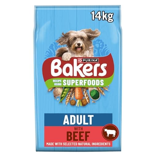 Image of BAKERS Superfoods Adult Dry Dog Food Beef with Vegetables 14kg Pack