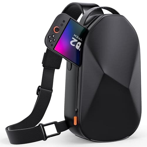 Image of COOWPS Sling Bag for Nintendo Switch 2 (2025)/Switch OLED/Steam Deck, Large Space Stylish Crossbody Bag with EVA Hard Shell, Thickened Lining Edge Full Protection Travel Case for Switch 2 Accessories