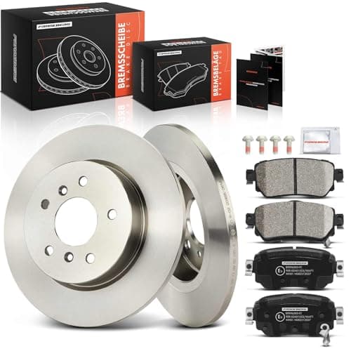 Image of Frankberg Brake Kit incl. 2x Brake Disc + 4x Brake Pad Rear Compatible with Qashqai II SUV J11 J11 KadYesr HA HL Replace# 440606633R,D40604CA0A