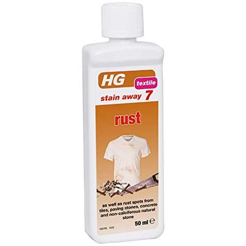 Image of HG Stain Away 7, Removes Rust Stains from Clothing & Textiles, Concentrated Rusty Mark Remover for Surfaces & Tiles, Fabric & Natural Stone Safe – 50m (426005106)