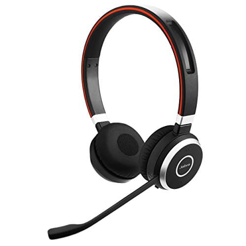 Image of Jabra Evolve 65 Wireless Stereo On-Ear Headset – Unified Communications Optimised Headphones With Long-Lasting Battery – USB Bluetooth Adapter – Black