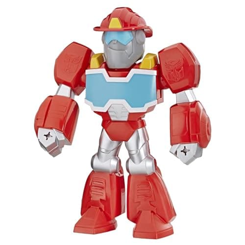 Image of Playskool Heroes Transformers Rescue Bots Academy Mega Mighties Heatwave The Fire-Bot 10-Inch Robot Action Figure, Collectible Toys for Kids Ages 3 and Up