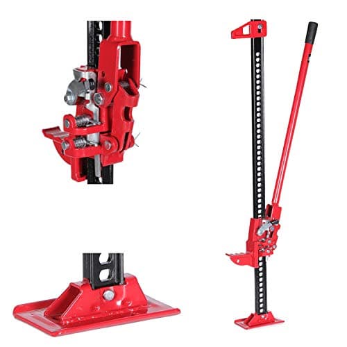 Image of KATSU Farm Jack, Heavy Duty 48 Inch 1200mm 3.5 Ton Max Static Load High Lifting Ratchet Farmers Jack for Tractors Trucks 161195