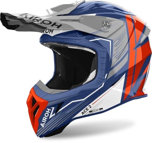 Image of Airoh Aviator Ace 2 Engine Motocross Helmet, blue/orange, L (59/60)