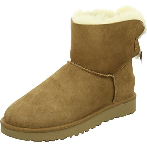 Image of UGG Women's Mini Bailey Bow Ii Fashion Boot, Chestnut, 5 UK