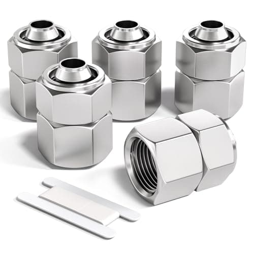 Image of Bwintech 5 Pcs 8mm Tubing OD x 1/4" Female BSP Thread Straight Push to Connect Lock Nut Tube Pneumatic Fitting, KPCF8-02 Quick Air Line Adapter