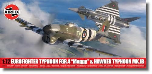 Image of Airfix A40001 Twin Pack - Eurofighter Typhoon FGR.4 (FMOG) + Hawker Typhoon Mk.Ib Classic Kit Model Building kit